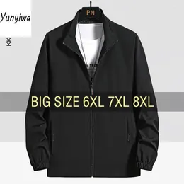 Men's Jackets Men Jacket Windbreaker Oversize Waterproof Plus Size 6XL 7XL 8XL Business 2024 Black Camping Coats Loose Male Outdoor