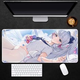 Mouse Pads Wrist Rests Genshin Impact Mouse Pad Large Pc Gamer Cabinet Keyboard Table Mats Anime Xiao Desk Mat Computer Gaming Accessories Mousepad Xxl Y240419