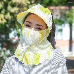 Berets Ear Flap Sun Hat Fashion UV Protection Face And Neck Tea Picking Outdoor Fishing Hunting Hiking Leisure Cap