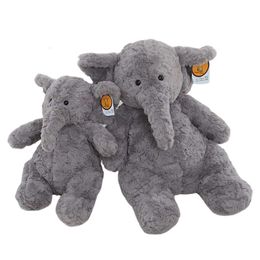 High Quality Grey Fluffy Elephant Plush Toy Baby Animal Kids Toddlers Birthday Gifts Bedding Throw Pillow Soothing Rag Doll