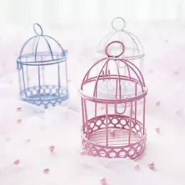 Decorative Figurines Bird Cage For Party Durable Iron Wear Resistant Wedding Garden Decor Candle Box Home Decoration Room