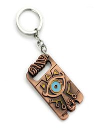 Legend of Zelda Keychain Sheikah Slate Pendant Handmade Keyring Breath of the Wild Game Jewelry key Holder llavero zelda COSPLAY17205226