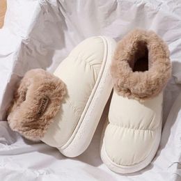 Casual Shoes Thick Sole Womens Furry Snow Boots Super Soft Keep Warm Plush Couples Cotton Outside Unisex Non-slip Waterproof Ankle Boot