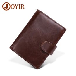 Wallets JOYIR Genuine Leather Men Wallets Casual Men's Wallet Male Small Wallet Coin Pocket Purses Cowhide Leather Wallet For Mens New