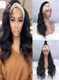 Synthetic Wigs Long Body Wave Black Wig High Temperature Fibre DailyCosplay Headband For Women EEWIGS Offer64170977418782