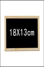 Arts And Crafts Gifts small Wooden Frame Blackboard 20X30Cm Double Side Chalkboard 18X13Cm Welcome Recording Creative Dec9629678