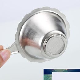 Tea Strainers Double-Layer Fine Mesh Strainer Filter Sieve Stainless Steel Infuser Teapot Spoon Cocina Kitchen Accessories Drop Delive Dhjfw