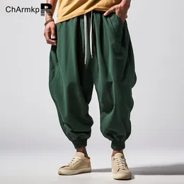 Men's Pants ChArmkpR 2024 Spring Summer Pnats Men Loose Fit Long Casual Harem Trousers Clothing Fashion Solid Streetwear