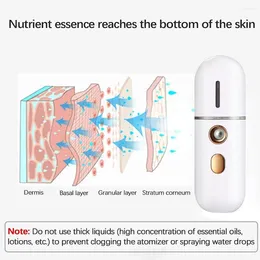 Storage Bottles Portable Facial Steamer Mini USB Humidifier Nano Sprayer Handy Face Mist Spray Machine
