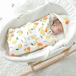 Blankets Baby Blanket Hooded Swaddling For Toddlers Infant Envelope Borns Cotton Bathrobe Towel BMT016