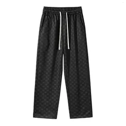 Men's Pants Mens Sweatpants With Pockets Loose Straight Wide Leg Summer Thin Trousers Tie Outdoor Casual Pant For Men Ropa Hombre