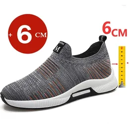 Casual Shoes Men Sneakers Heightening Elevator Height Increase Insoles 6CM Man Daily Life Increasing