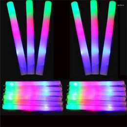 Party Decoration Led Luminous Sticks Rave Foam Glow Stick Rgb Fluorescent Dark Light For Bar Wedding Birthday Festival Supplies Accessories