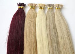 Lasting 2years Brazilian Hair Keratin Flat Tip Hair Full Cuticle Remy Indan Peruvian Malaysian Prebonded Human Hair Extensions9152683