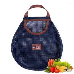 Storage Bags Hangings Reusable Mesh Bag Breathable Grocery Fruit And Vegetable Wall Type Polyester For