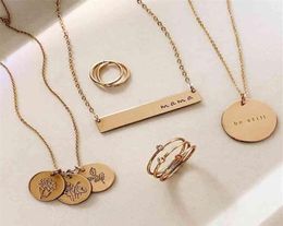 Customised Stainls SteelJewelry Personalised Gold Birth Floral Flower Month Handmade Coin Pendant Necklace For Women29519190817