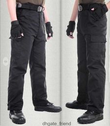 (one piece)NEW 2016 Outdoor Spring Autumn Commando Men Black Combat Pants Tactics Overalls Military Cargo Security Guard Pants