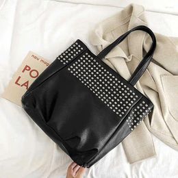 Shoulder Bags Fashion Rivet For Women Leather Luxury Handbags Designer Ladies Hand Bag Big Totes Top-handle Sac