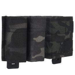 Packs Tactical Pistol Magazine Pouch Mag Bags Double Mag Hunting Airsoft Holder With Nylon Support Clip