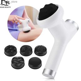 Electric massagers 8-speed electric muscle massager 5-head portable massage gun body shape fat reduction neck waist shoulder kneading and relaxation tool Y240425