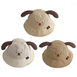 Berets Kids Summer Hat Cartoon Beach Wide Brims Floppy Baby Spring Fisherman