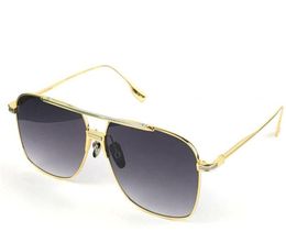 Top K gold men design sunglasses ALKAM square metal frame simple avantgarde style high quality versatile UV400 lens eyewear with 5458000