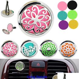 Essential Oils Diffusers Car Per Diffuser Air Condiitoning Vent Clip Freshener Aromatherapy Oil With 5Pcs Felt Pads Drop Delivery Ho Dhpbh