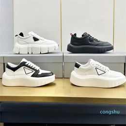 15A Men Running Trainers White Casual Shoes Womens Designer Shoes Lace Up Travel Leather Sneaker Lady Thick Soled Woman Shoe Platform Gym Sneakers Size 35-42-44-45