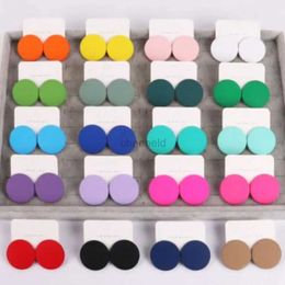 Other 10 Colour Round Spray Paint Earrings Personality Candy Colour Acrylic Earrings Exaggerated Geometric Big Round Earrings For Women 240419