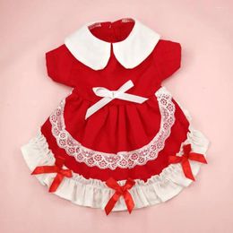 Cat Costumes Stylish Pet Outfit Ruffle Hem Short Sleeves Breathable Small Dog Puppy Dress Washable Apparel Supplies