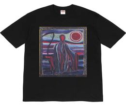 Supre 19SS Reaper T shirts joint artist oil painting Tees short sleeve tide1825118