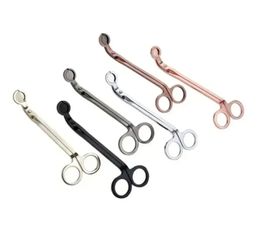 Rostfritt stål Snuffers Candle Wick Trimmer Rose Gold Candle Scissors Cutter Trimmer Oil Lamp Trim Scissor Cutter QQA