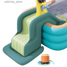 Sand Play Water Fun Inflatable Pool Water Slide With Wider Steps Baby Bath Toys Kids Swimming Water Play Toy Recreation Facilit For Outdoor Indoor L416