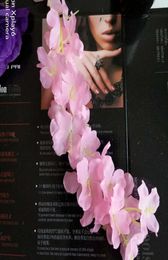 Elegant Artificial Flower Wisteria Flower Vine 34CM Home Garden Wall Hanging DIY Rattan For el Xmas Party Wedding Decoration 119483384