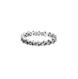 Authentic 925 Sterling Silver Band of Asymmetric Stars Ring Wedding Rings For Women Fits European Style Charm1090024