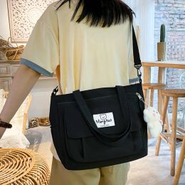 Bags Fashion Girl Large Capacity One Shoulder Crossbody Bag Korean Nylon Waterproof Cute Schoolgirl Bookbag Kawaii Ladies Handbag New