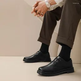 Dress Shoes Men's Autumn 2024 Shanghai Black Leather Chef Working Labor Protection Zhongbang Fashion