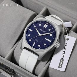 Wristwatches HELEI Simple Personality Helmsman Series Multi-function Quartz Movement 2024 Men's Watches Waterproof