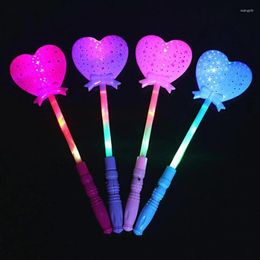 Party Decoration Light Stick Led Glowing Love Hollow Concert Glow Colorful Plastic Flash Cheer Electronic Magic Wand Christmas Toys