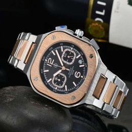 bell and ross Wristwatches BR Model Sport Quartz Bell Luxury Multifunction Watch Business Men Full Stainless Steel Man Calendar Ross Square Wris238U