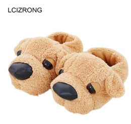 Women Anime Cartoon Dog Slippers Lovers Warm Indoor Woman Slippers Plush Shoes Girl Home Pantufas House Ladies Slippers Children Y8117552