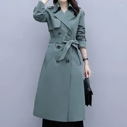Women's Trench Coats Coat Windbreaker Autumn And Winter High-end Chinese British Style Korean Casual