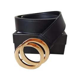 Belt Designer Women Men Fashion Belts Genuine leather Gold Silver Black Big Buckle strap Black Colour 38cm Width With Box8914414