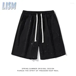 Men's Shorts 2024 Hip Hop Black Splashing Ink Printing Sports Joggers Summer Casual Classic Oversized M-4XL Short Trousers