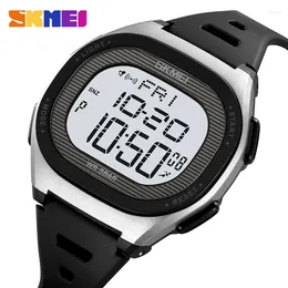 Wristwatches Skmei Outdoor Sport Luxury Digital Wristwatch TPU Strap Countdown Watches 12/24 Hours Relogio Masculino 2189 Men Fashion Watch