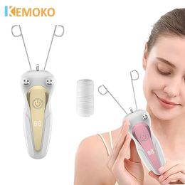 Electric Epilator Hair Remover Body Facial Hair Removal Defeatherer Cotton Thread Depilator Lady Shaver Face Hair Remover Beauty 240416