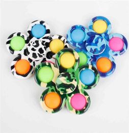 Sensory toy Spinners printed flower bubble pers board DNA rainbow balls push finger fun kids adult stress relief Desktop Bubbles G4U12ME8305306