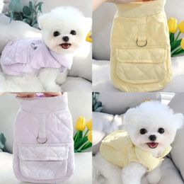 Dog Apparel Puppy Vest Winter Autumn Harness Pet Cute Desinger Jacket Small Warm Clothes Cat Fashion Coat Pomeranian Chihuahua Yorkshire