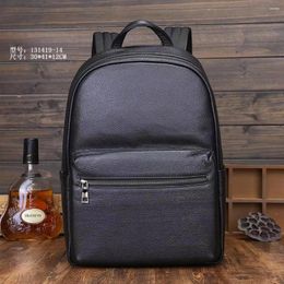 Backpack Fashion Brand Genuine Leather Men Backpacks Real Natural Student Boy Luxury Business Laptop School Bag
