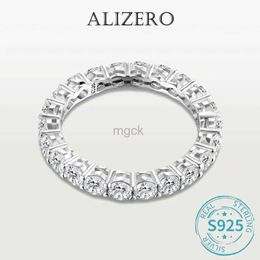 Wedding Rings ALIZERO 2.2ct D Color Moissanite Ring with GRA 925 Sterling Sliver Plated 18k White Gold Diamond Rings for Woman Fine Jewelry 240419